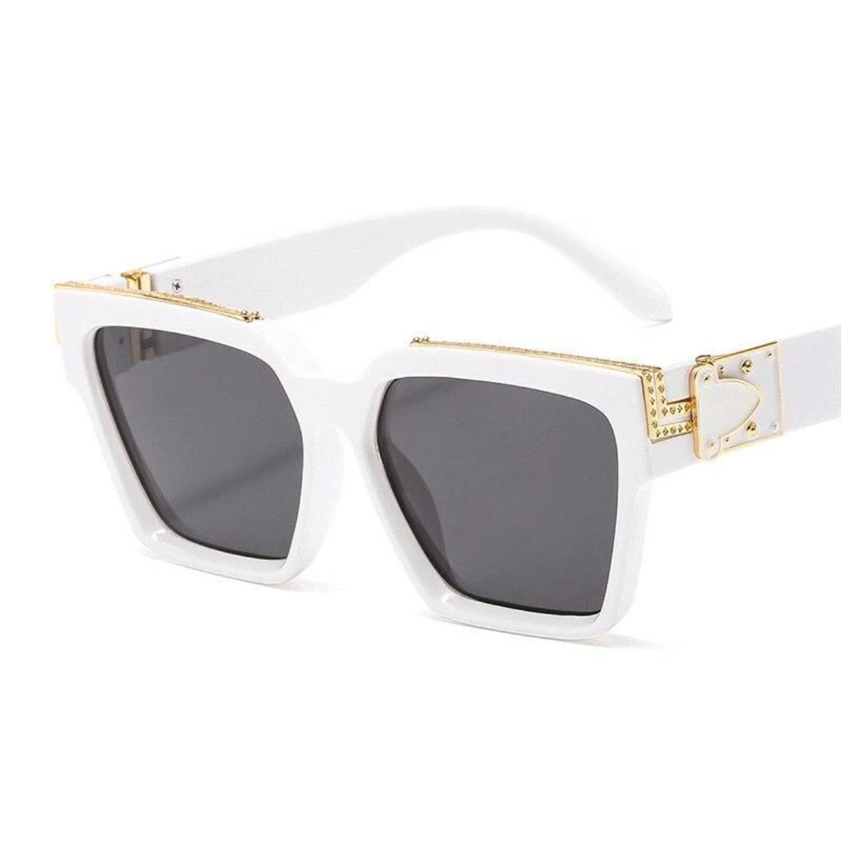 Black ASTROINER Square Sunglasses (SUN-LV-96006-BLK1GLD-WHITE) SWASTIK CREATIONS The Trend Point