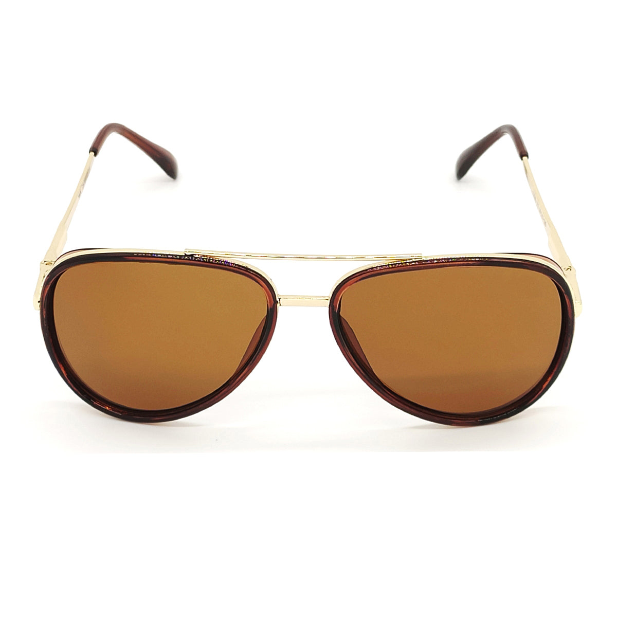 Lusso 0756 Aviator Sunglasses (SUN-LC-0756-BRN1GLD) - SWASTIK CREATIONS The Trend Point SWASTIK CREATIONS The Trend Point