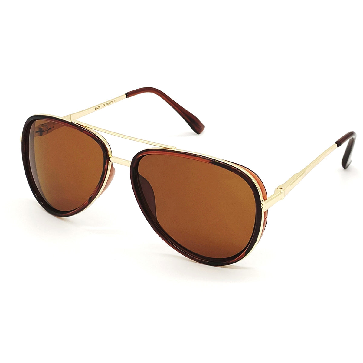 Lusso 0756 Aviator Sunglasses (SUN-LC-0756-BRN1GLD) - SWASTIK CREATIONS The Trend Point SWASTIK CREATIONS The Trend Point