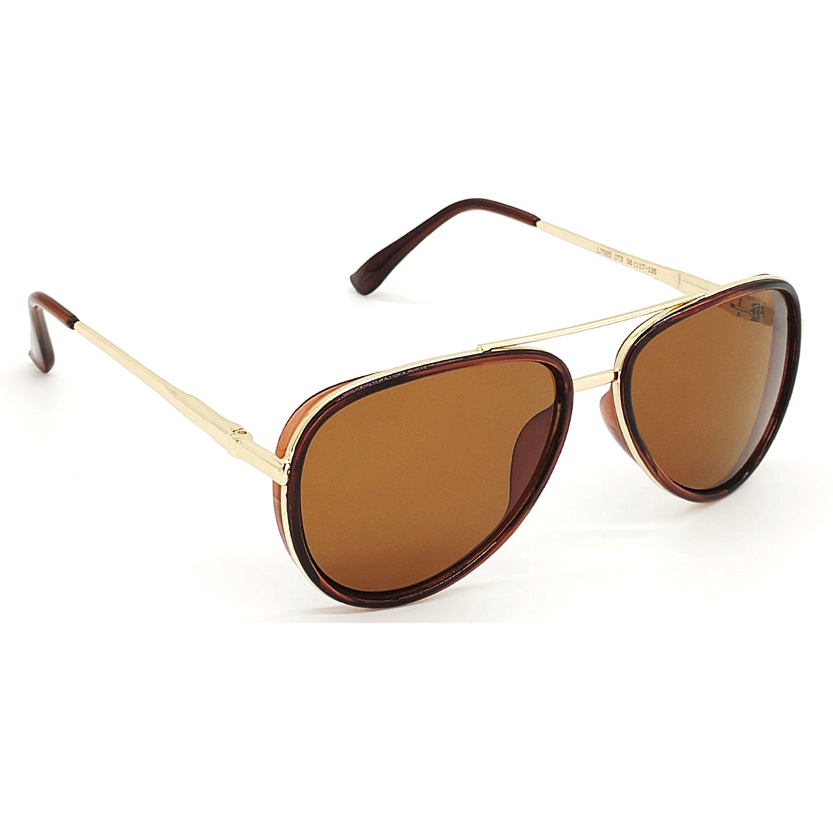 Lusso 0756 Aviator Sunglasses (SUN-LC-0756-BRN1GLD) - SWASTIK CREATIONS The Trend Point SWASTIK CREATIONS The Trend Point