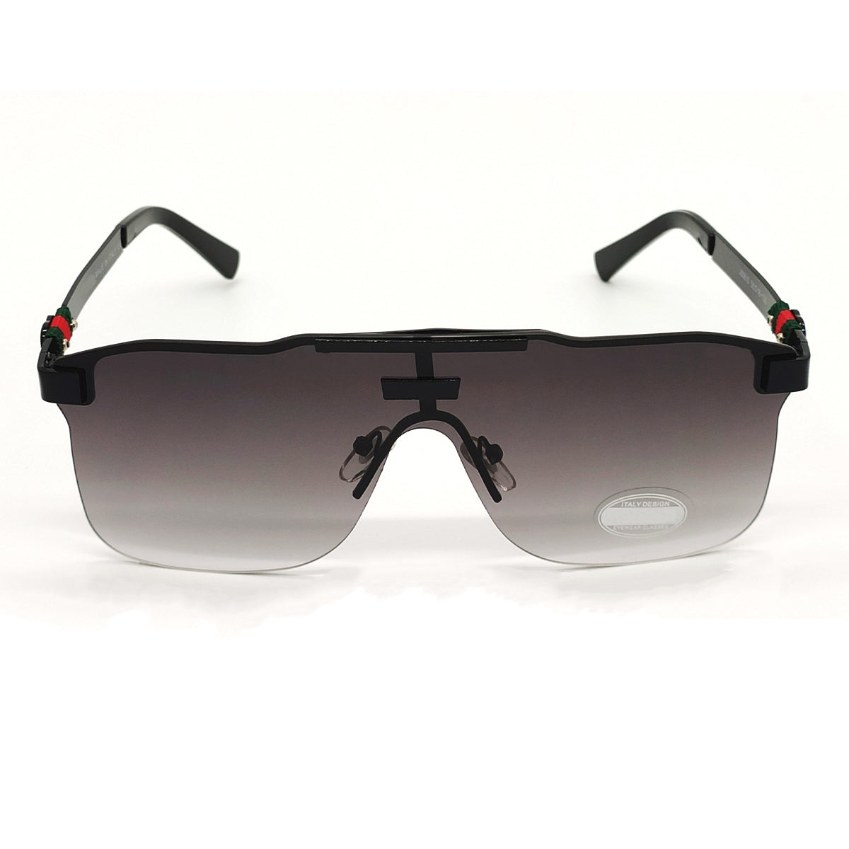 Black Countryman Square Sunglasses (SUN-GC-3808-BLK2BLK-BLK)