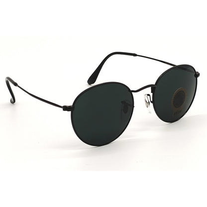 Black Nubelight Round Sunglasses (SUN-RN-3447-BLK1BLK-M)