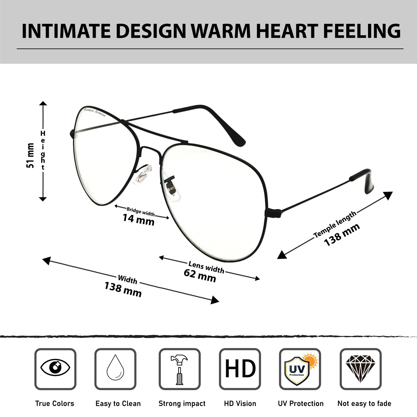 Clear(Transparent) Armstoner Aviator Sunglasses (SUN-LK-3026-CLR5BLK-M) - SWASTIK CREATIONS The Trend Point SWASTIK CREATIONS The Trend Point