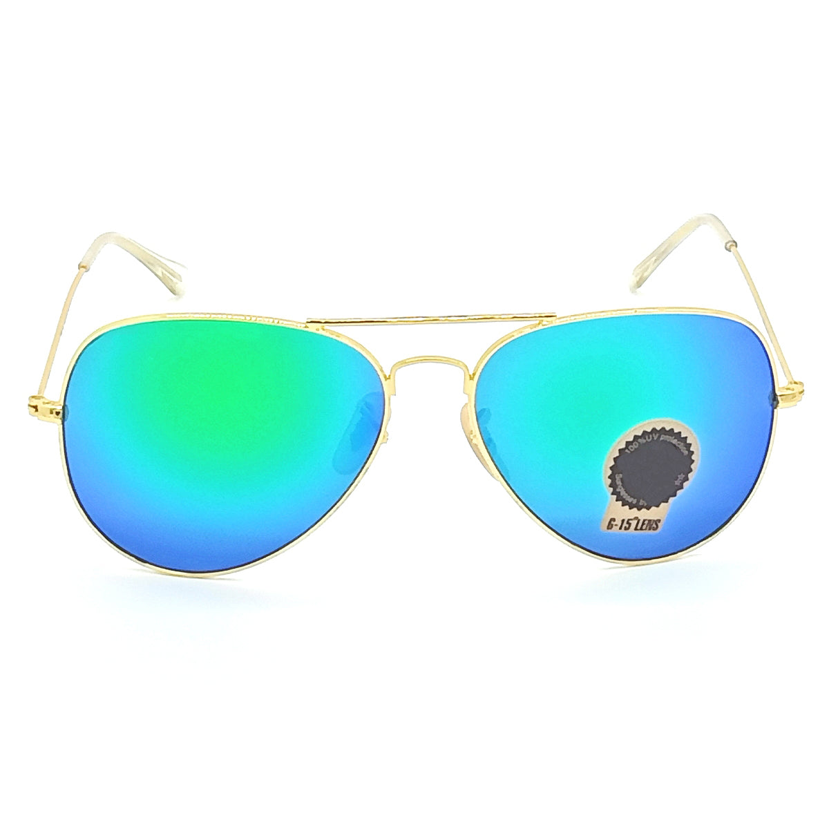 Purosangue 3026 Aviator Sunglasses (SUN-RN-3026-AQG3GLD-M) SWASTIK CREATIONS The Trend Point