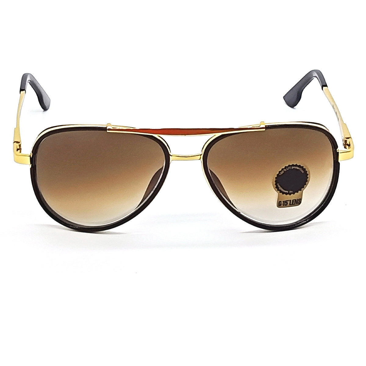 Frogurist 4414 Aviator Sunglasses (SUN-RN-4414-BRN2GLD-M) SWASTIK CREATIONS The Trend Point