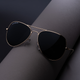 Black Armstoner Aviator Premium Sunglasses (SUN-LK-3026-BLK1GLD-M)