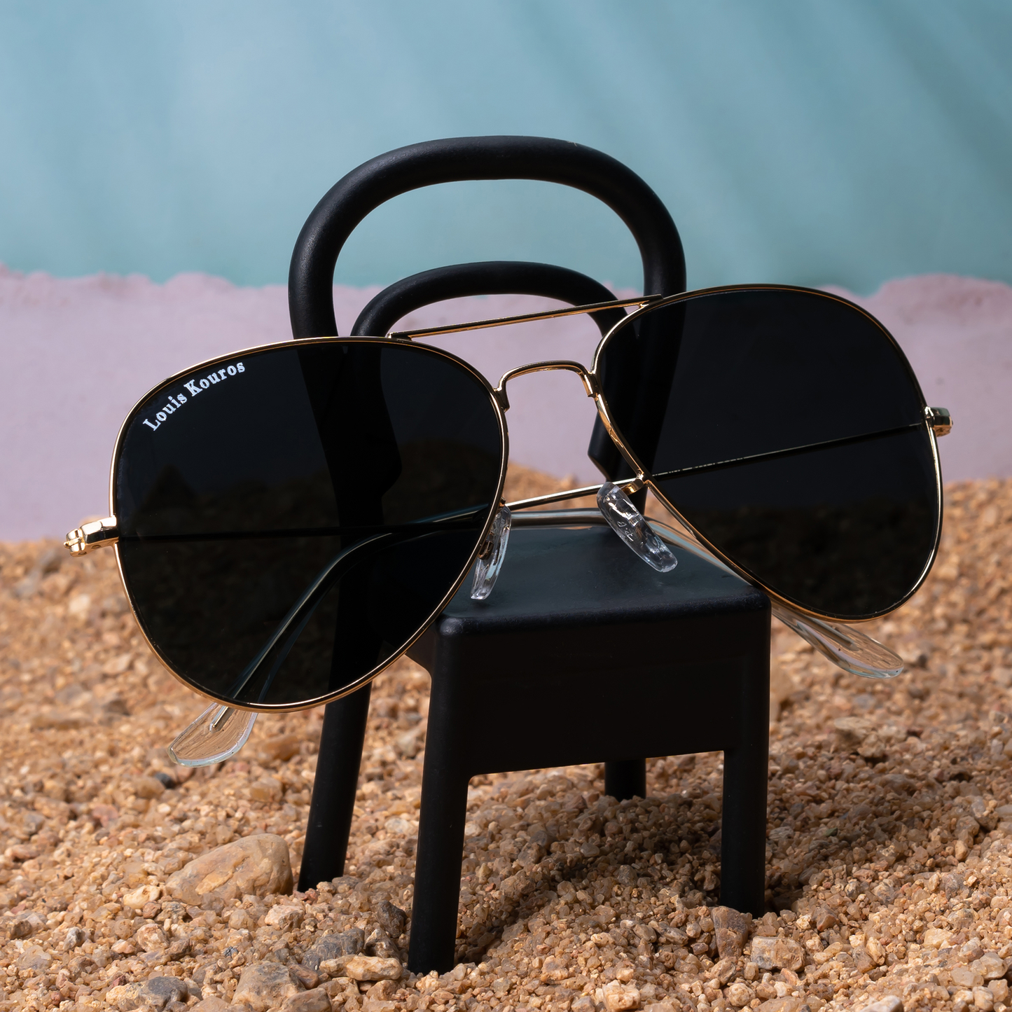 Black Armstoner Aviator Sunglasses (SUN-LK-3026-BLK1GLD-M) - SWASTIK CREATIONS The Trend Point SWASTIK CREATIONS The Trend Point