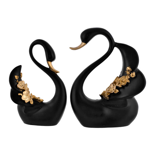 Swastik Trend Point Swan Pair Special Big Design Sculpture for Home Decor Showpiece Figurine -31