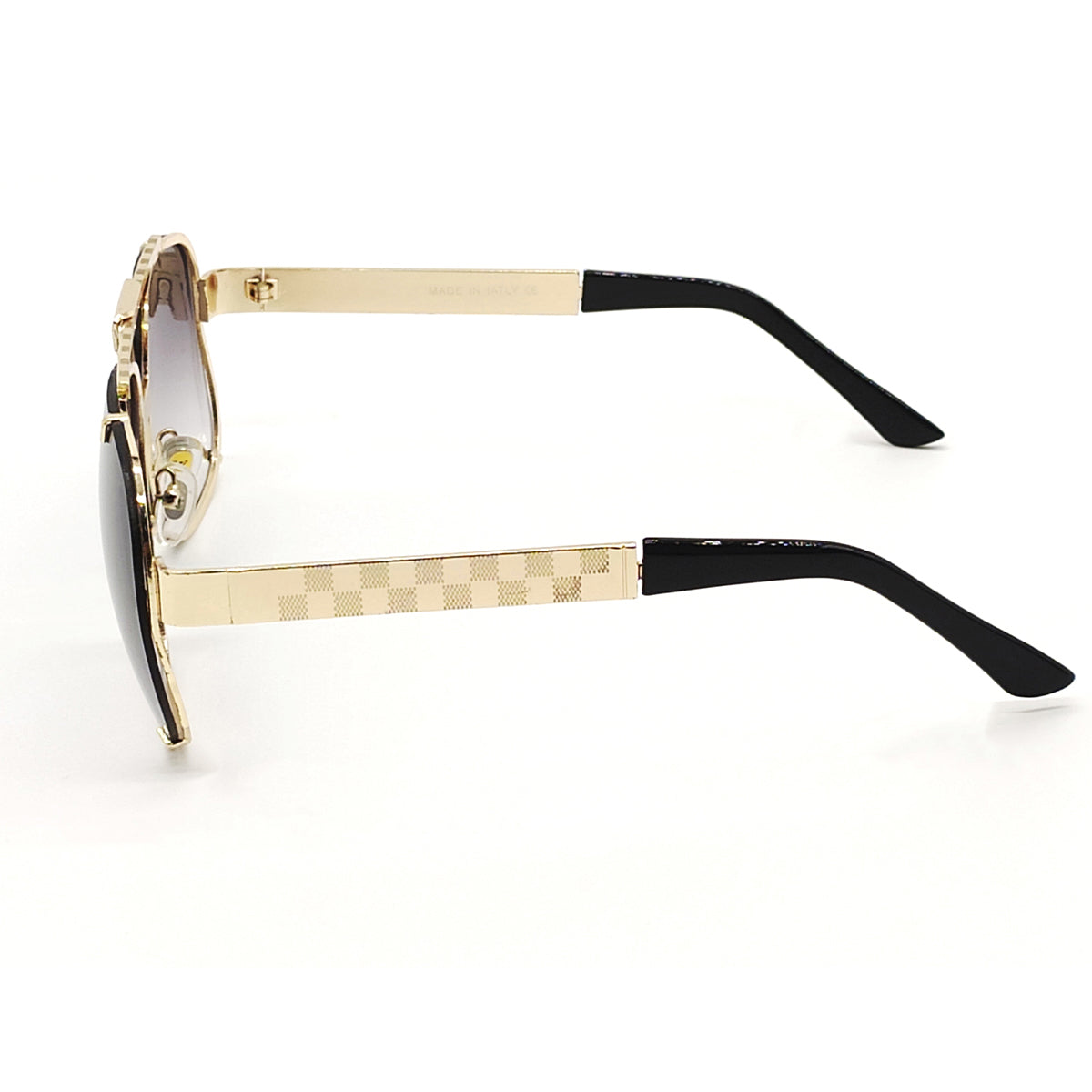 Black maranello Square Sunglasses (SUN-LV-7026-BLK2GLD) SWASTIK CREATIONS The Trend Point