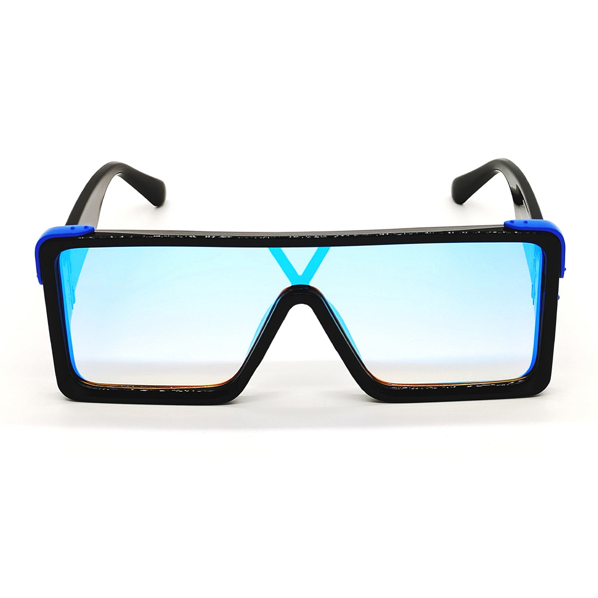 Aqua Blue Manchester Square Sunglasses (SUN-LV-1258-AQB3AQB-BLK) SWASTIK CREATIONS The Trend Point