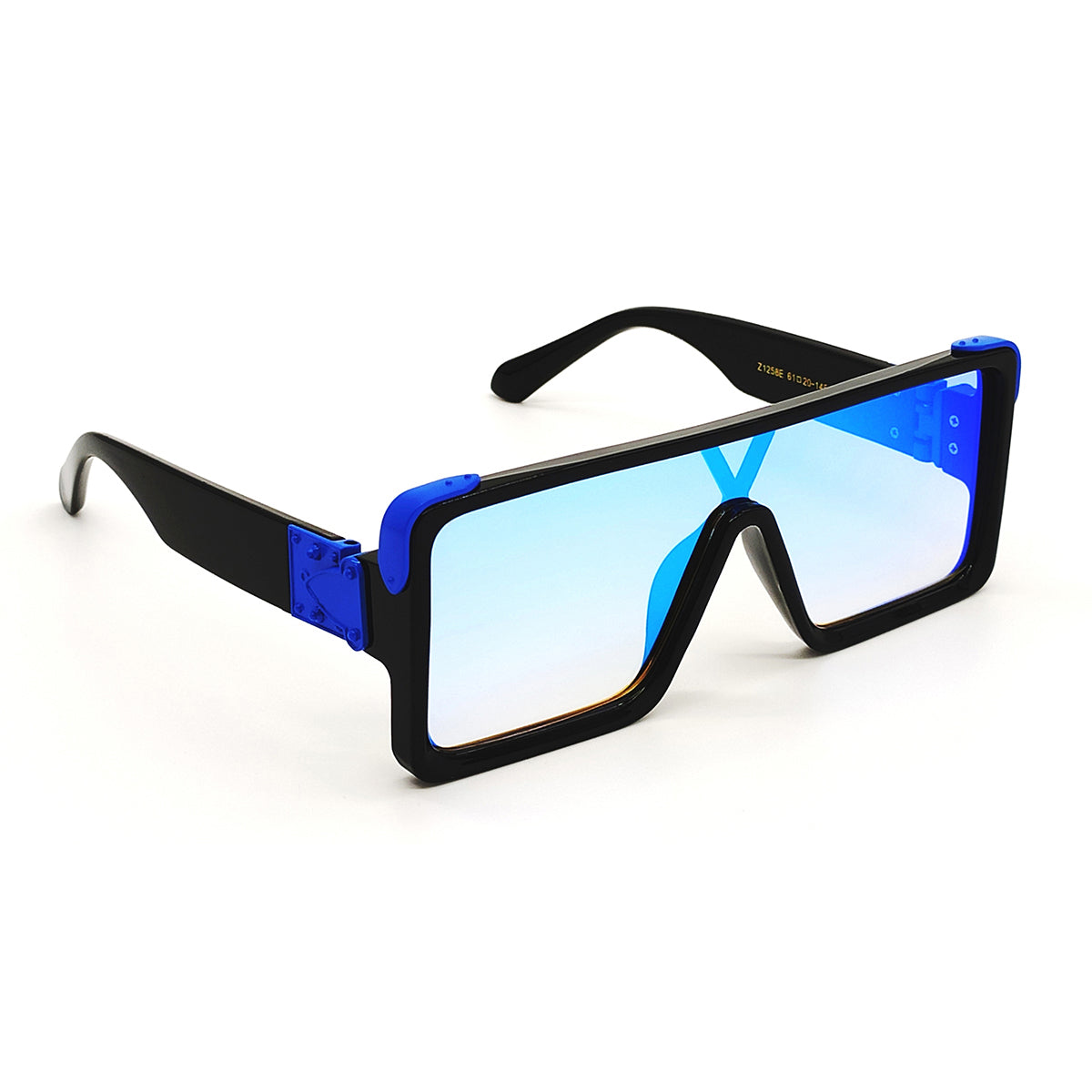 Aqua Blue Manchester Square Sunglasses (SUN-LV-1258-AQB3AQB-BLK) SWASTIK CREATIONS The Trend Point