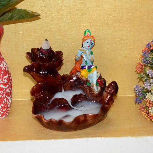 Krishna Smoke Fountain Incense Burner Backflow Incense Idol Gift Item/Gift Item