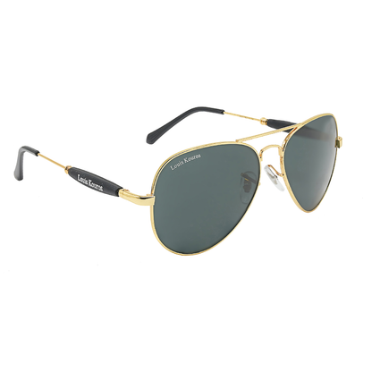 Black Airomade Aviator Sunglasses (SUN-LK-3517-BLK1GLD-M)