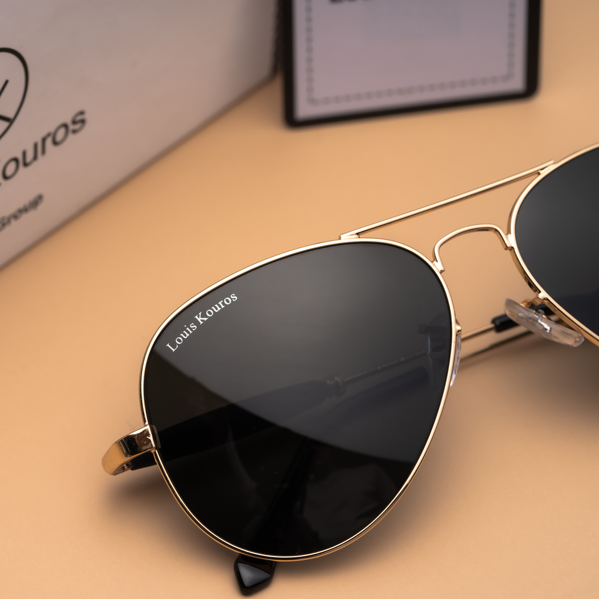 Black Airomade Aviator Sunglasses (SUN-LK-3517-BLK1GLD-M) SWASTIK CREATIONS The Trend Point