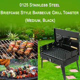 0125 Stainless Steel Briefcase Style Barbecue Grill Toaster (Medium, Black) China