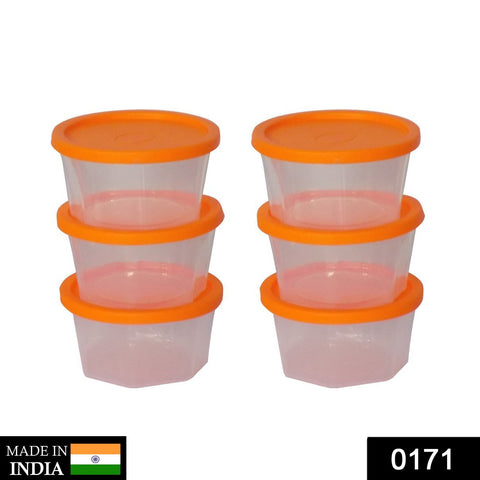 0171 Plastic Container Set, 200ml, Set of 6 - SWASTIK CREATIONS The Trend Point