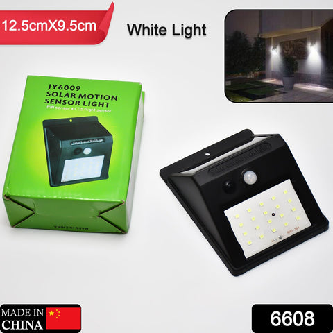 6608 White Solar Wireless Security Motion Sensor LED Night Light for Home Outdoor/Garden Wall. - SWASTIK CREATIONS The Trend Point