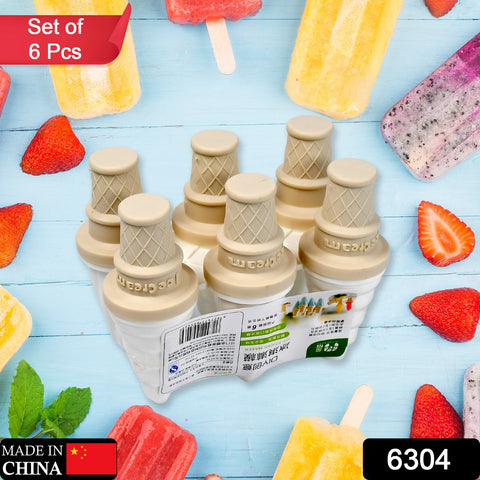 6304 6 Pc ice candy maker Ice Cream Mold used for making ice-creams in all kinds of places including restaurants and ice-cream parlours etc. 