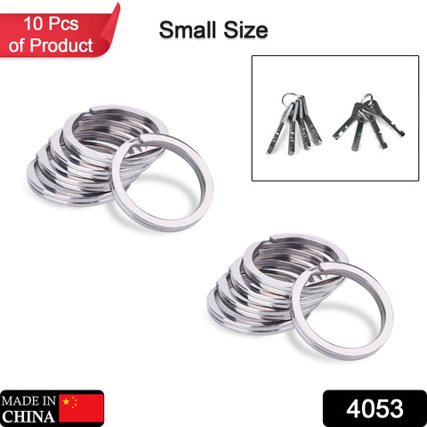 4053 Key Rings Stainless Steel Double For Keychain & Jewellery Use  ( 10 pcs ) - SWASTIK CREATIONS The Trend Point