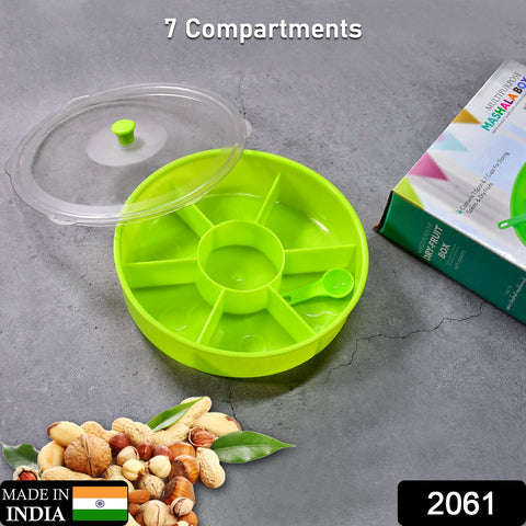 2061 Multipurpose Dry-fruit and masala box with single spoon. - SWASTIK CREATIONS The Trend Point