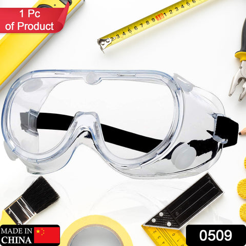 0509 Safety Goggles, Technic Safety Goggles Protection for Classroom Home & Workplace Prevent The Impact of Dust Droplets Gas Protection Glass - SWASTIK CREATIONS The Trend Point