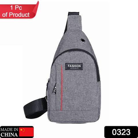 0323 grey Waterproof Anti Theft Crossbody fanny pack waist bag PU Leather Shoulder Bags Chest Men Casual fashion USB Charging earphone hook Sling Travel Messengers Bag - SWASTIK CREATIONS The