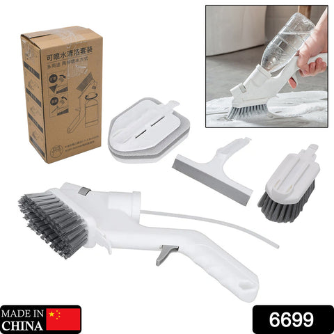6699 Spray Cleaning Brush, Multifunction Non-Slip Cleaning Brush, Comfortable Handle Durable for Sinks, Gas Stove Clean Tiles Crevices, Window Household Cleaning - SWASTIK CREATIONS The Trend