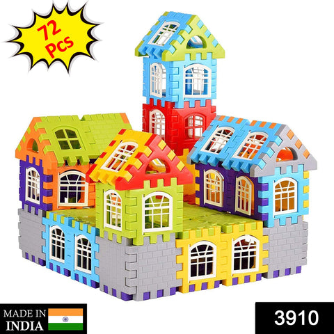 3910 72 Pc House Blocks Toy used in all kinds of household and official places specially for kids and children for their playing and enjoying purposes. - SWASTIK CREATIONS The Trend Point