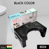 6024 Plastic Non-Slip Folding Toilet Squat Stool - Black Color - SWASTIK CREATIONS The Trend Point
