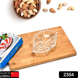 2354 Leaf shaped Glass Serve tray of snacks, Mukhwaas, and ice cream. - SWASTIK CREATIONS The Trend Point