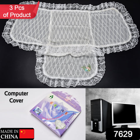 7629 Computer Cover Dust Proof Combo for Desktop PC ( 3 PCS Of Product ) - SWASTIK CREATIONS The Trend Point