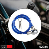 0228A Multipurpose Cable Lock for Bike, Luggage, Steel Keylock, Anti-Theft - SWASTIK CREATIONS The Trend Point