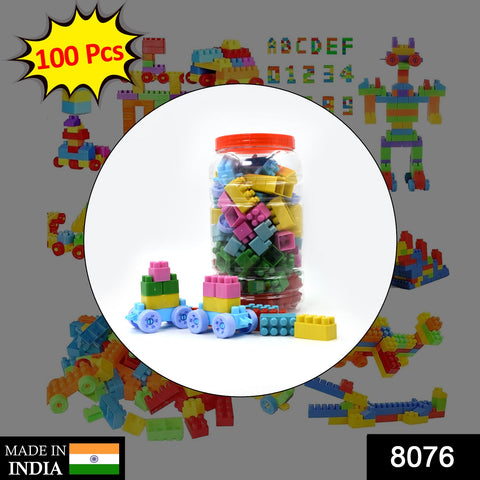 8076 100pc Building Blocks Early Learning Educational Toy for Kids - SWASTIK CREATIONS The Trend Point