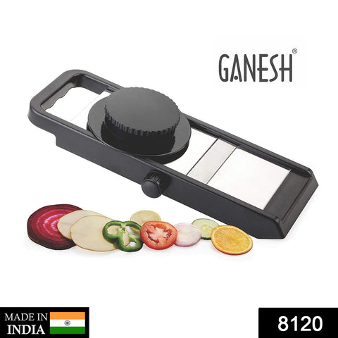 8120 Ganesh Adjustable Plastic Slicer, 1-Piece, Black/Silver - SWASTIK CREATIONS The Trend Point