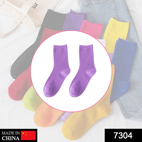 7304 Socks Breathable Thickened Classic Simple Soft Skin Friendly (Moq :-3) - SWASTIK CREATIONS The Trend Point