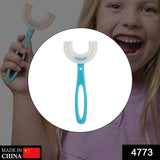 4773 Kids U Shaped Large Tooth Brush used in all kinds of household bathroom places for washing teeth of kids, toddlers and children’s easily and comfortably. - SWASTIK CREATIONS The Trend 