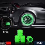 0547 Tyre Valve Caps Luminous Glow Car Tire Air Stem Valve Cap Covers ( 4 Pcs ) - SWASTIK CREATIONS The Trend Point