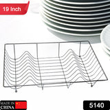 5140 High Grade Dish Drainer Basket/Plate Sink Stand/Plate Drying Rack/Dish Rack for Kitchen Stainless Steel 48cm - SWASTIK CREATIONS The Trend Point