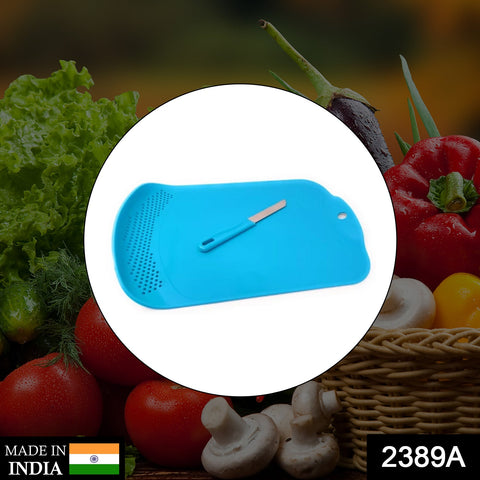 2389A Chop & Drain Vegetables Fruits Chopping Board Sleek Knife - SWASTIK CREATIONS The Trend Point