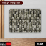 9281 Stone Design Wallpaper 3D Foam Wallpaper Sticker Panels I Ceiling Wallpaper For Living Room Bedroom I Furniture, Door I Foam Tiles (Square Design) 