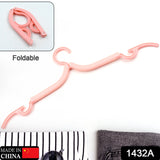 1432A Travel Hangers, Portable Folding Clothes Hangers for Scarves Suits Trousers Pants Shirts Socks Underwear Travel Home Foldable Clothes Drying Rack