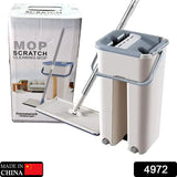 4972 Scratch Cleaning MOP with 2 in 1 SELF Clean WASH Dry Hands Free Flat Mop - SWASTIK CREATIONS The Trend Point