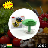 2283G Manual Green mini plastic food chopper with extra sharp blades (375 Ml) - SWASTIK CREATIONS The Trend Point
