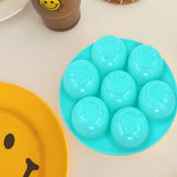 4881 7cavity smiley shape chocolate mold tray cake baking mold Flexible silicone chocolate making tool - SWASTIK CREATIONS The Trend Point