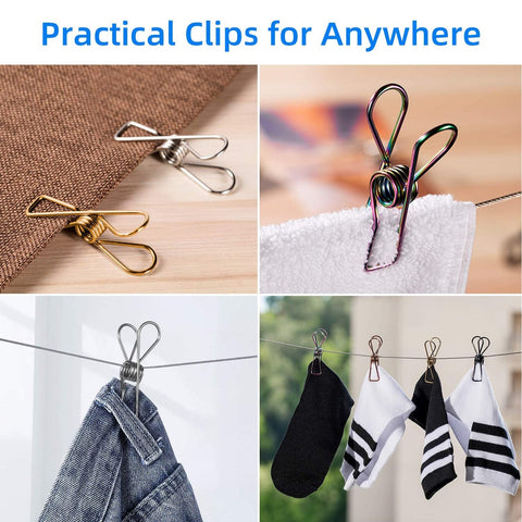 6180 Stainless Steel Multipurpose Sturdy Clothes Hanging Clips - SWASTIK CREATIONS The Trend Point