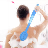 6664 Bath Brush with Bristles, Long Handle for Exfoliating Back, Body, and Feet, Bath and Shower 