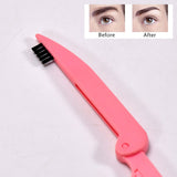 6648 3 in 1 Foldable Eyebrow Brush and Lash Comb,Double Ended Brow Brush Makeup Brush - SWASTIK CREATIONS The Trend Point
