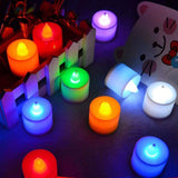 6463 24Pcs Festival Decorative - LED Tealight Candles | Battery Operated Candle Ideal for Party, Wedding, Birthday, Gifts (Multi Color) ( Diya , Divo , Diva , Deepak , Jyoti ,)