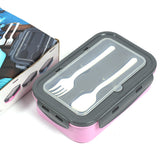 2809b LUNCH BOX 3 COMPARTMENT PLASTIC LINER LUNCH CONTAINER, PORTABLE TABLEWARE SET FOR OFFICE , SCHOOL & HOME USE 