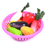 5245 Round Unbreakable Plastic Basket with Handle, Organizers & Storage Basket for Fish, Fruit, Vegetable, Multipurpose Use ( MOQ = 10 ) 